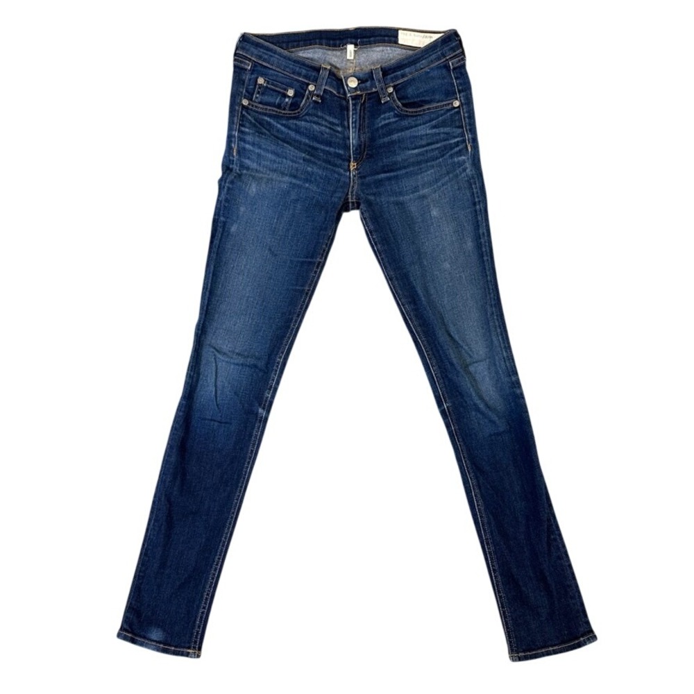 Rag & Bone JEAN Skinny Jeans Kensington Blue Denim W1502K520 Size 27